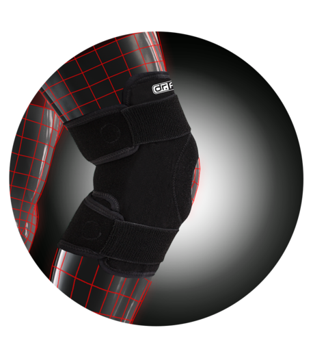 Стабилизирующий бандаж на коленный сустав с 4 спиральными ребрами жесткости